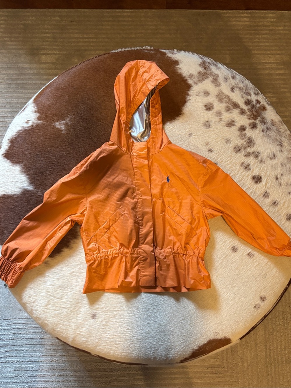 Polo by Ralph Lauren Orange Parka with Silver Lining sz5